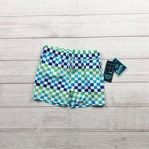 Andy & Evan Boys Swim Trunks Checkered Boardshorts Comfort Stretch Liner NWT 4